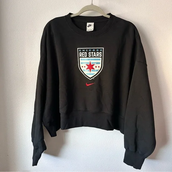 Nike Chicago Red Stars Oversized Fit Crewneck Sweatshirt Women’s M NWSL Soccer - Picture 1 of 10